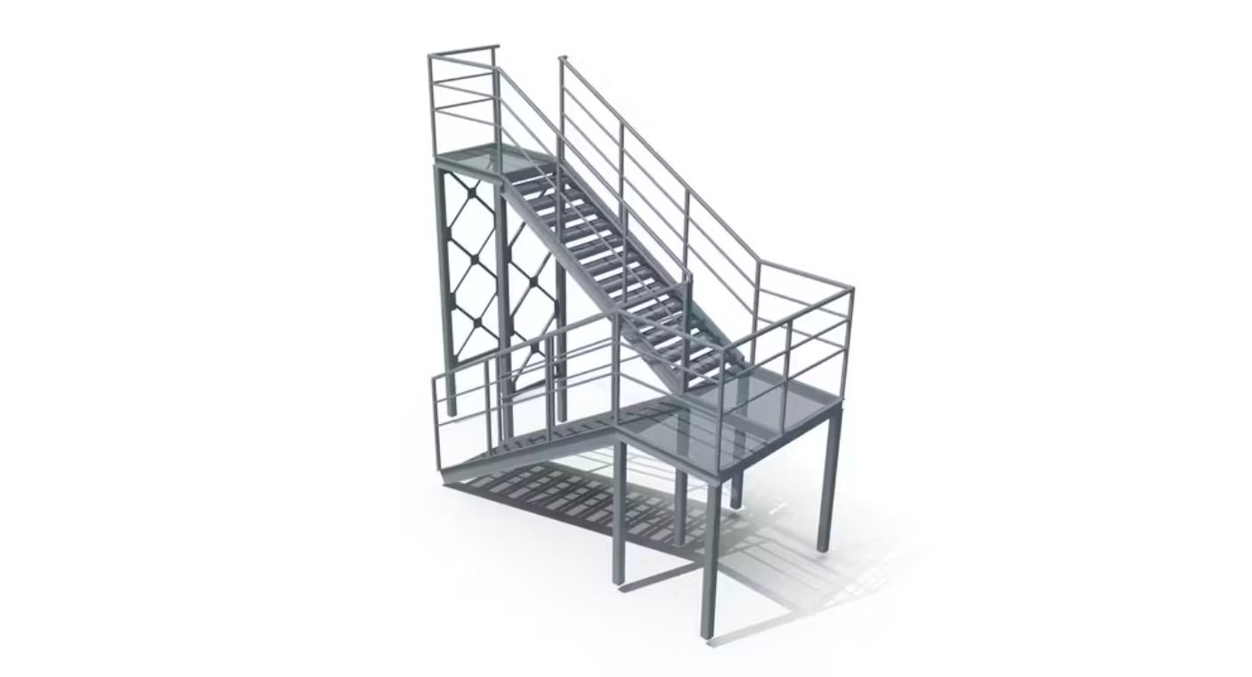 Fabrication d'escaliers en métal modernes et design, standards ou sur mesure